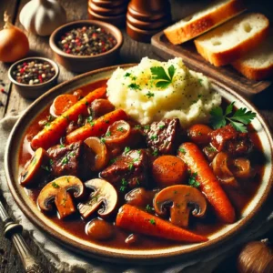 Lire la suite à propos de l’article Bœuf Bourguignon – La Recette Traditionnelle